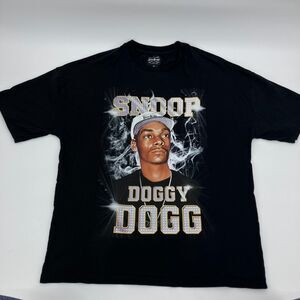 Dogg Supply Snoop Doggy Dogg Black Smoke Rising Graphic T-Shirt sz Large Rapper